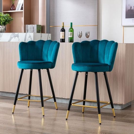 SoarFlash Ensemble de 4 tabourets de Bar en Velours Moderne avec Jambes en Bois,piquetage à Boutons,Clous chromés,sans Bras,tabourets de comptoir,Gris SoarFlash Ensemble de 4 tabourets de Bar en Velours Moderne avec Jambes en Bois,piquetage à Boutons,Clous chromés,sans Bras,tabourets de comptoir,Gris