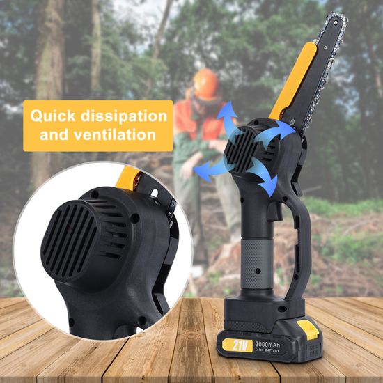 2-en-1 Tronçonneuse Télescopique 8 Pouces, Coupe Branche Telescopique De 100 à 170 CM, Tronconneuse A Perche, Avec 2 Batteries De 4000 MAh, Pole Saw Pour Élagage Des Arbres