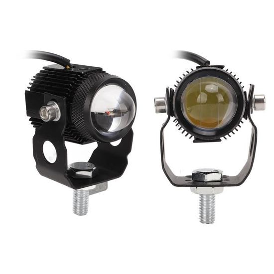 Phares LED Angel Eyes Pour Moto - 125W, DC 12V-80V - Projecteurs Stroboscope Ou Feux Stables - Rouge, Bleu, Blanc
