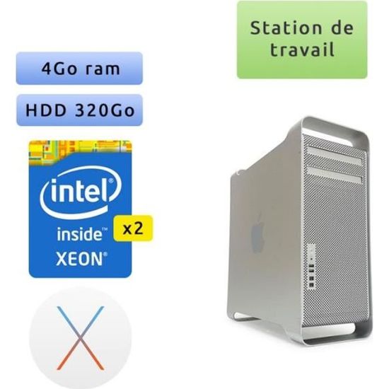 Apple Mac Pro Quad Core A1186 (EMC 2113) 4x 2.66GHz - MacPro1,1 - Station de Travail