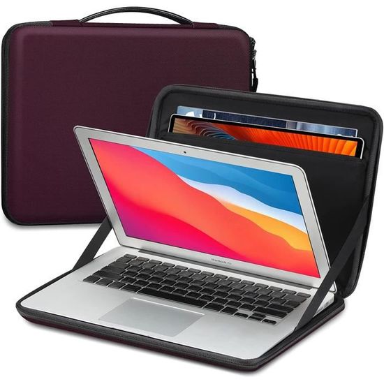 13 Pouces Housse Sacoche pour 13 MacBook Air M1 A2337 A1932 A2179 13 u201c MacBook Pro M1 A2338 A2289 A2159 Bourgogne 639 Cdiscount Informatique