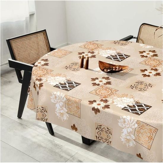 Nappe En Toile Cirée Lavable - Anro - 160 X 140 Cm - Nicole