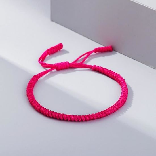 Bracelet Tibétain 7 Nœuds Contre Le Mauvais œil - Rouge, Bleu, Jaune - Homme/femme