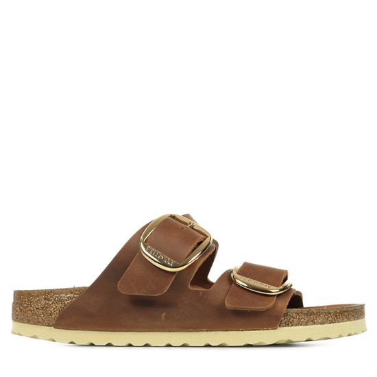 Sandales femme Birkenstock Arizona Big Buckle Natural Leather Oiled Etroit cognac 35 Cognac