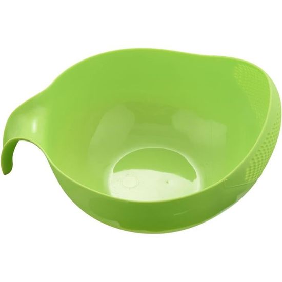 Bol Rinçage Riz En Inox 304 Avec Crochet – Passoire Légumes, Fruits, Petits Pois – Rangement Facile