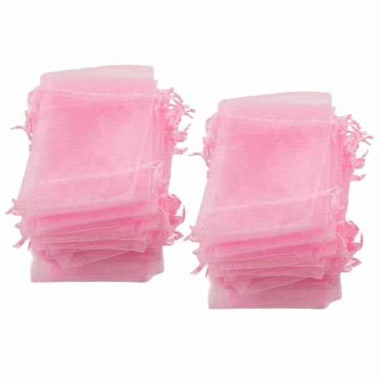 Lot De 50 Sacs Cadeaux En Organza Transparent Avec Cordon De Serrage Pour Fête Prénatale, Fête