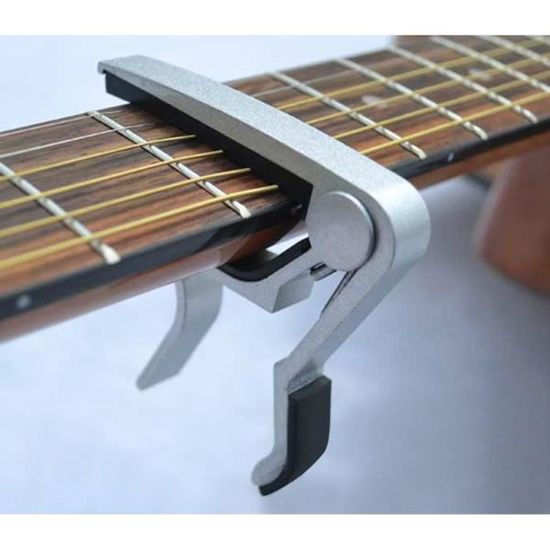 Capodastre Guitare Professionnel - Garantie à Vie, Alliage Zinc, Silicone Anti-Rayure - Pour Acoustique/Électrique