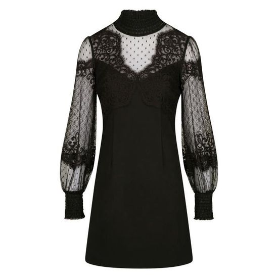 Robe Courte élégante Marie Noir – Noir – Taille 36 EU – Occasion En Parfait état