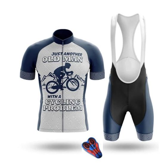 Another Old Man Maillot Cyclisme Tenue de Cycliste Homme Manches Courte
