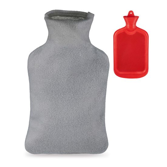 Bouillotte XXL 3,4L KUNU Crème - Avec Housse Moelleuse + Emballage Cadeau - Anti-Fuite
