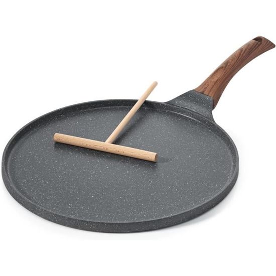 Poêle à Grill Plat Granitestone Antiadhésive 10.5" Bleue - Revêtement Triple Minéral Au Diamant, Poignée Inox Restant Froide