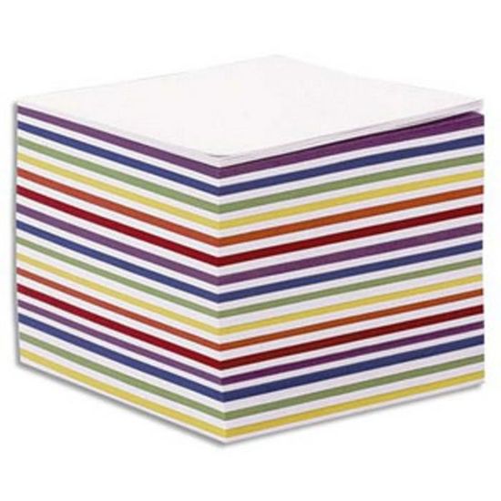 Stock Bureau - QUO VADIS Recharge Bloc Cube Blanc Et Couleur 9x9x7,5cm