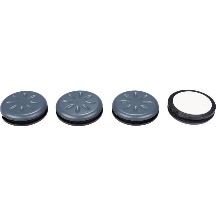 Patin adhésif glisseur Gliss Tout Terrain 3M - Diamètre 40 mm - Gris - Vendu par 4