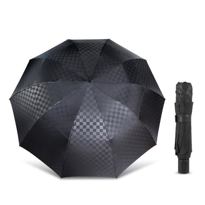 Parapluie Canne Automatique Pour Homme – Design élégant Et Coupe-vent, Noir Classique