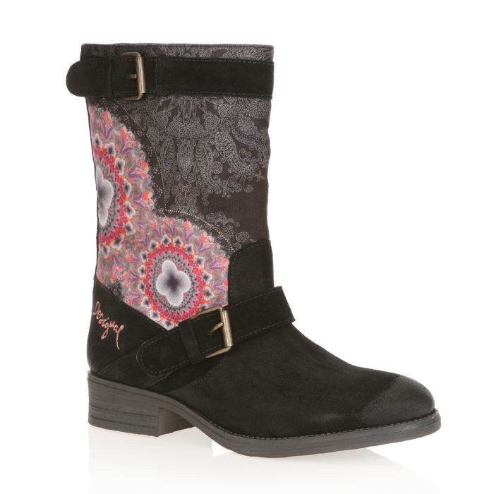 DESIGUAL Bottines Combat Femme femme Noir - Achat / Vente DESIGUAL Bottines  Combat Femme femme pas cher - Soldes sur Cdiscount