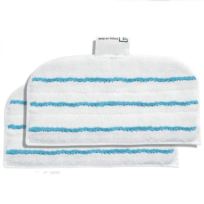 2 patins en microfibre pour steam mop FSMP20