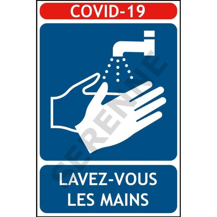 Panneau grand format obligation gestes barrières 3
