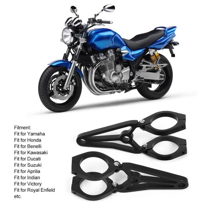 LIA 39-41mm - 1.5 -1.6in Support de phare de moto pince de clignotant de phare de tube de fourche pour Honda