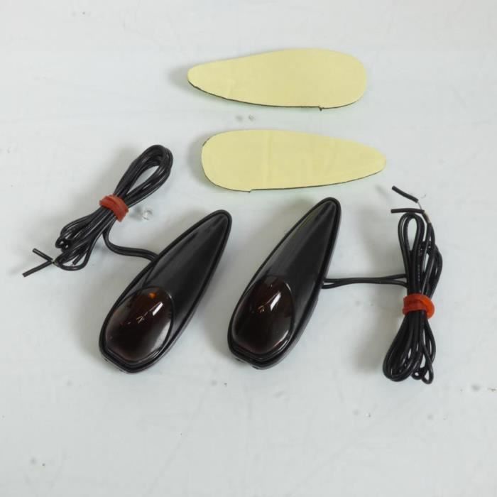 Mini clignotant goute d'eau noir orange fumé LED auto pour moto scooter feu décoratif - MFPN : 9029NF-191569-1N
