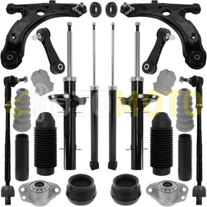 Kit bras de suspension avant-arrière compatible AUDI A3 8L 96-03 composé de 20 pièces