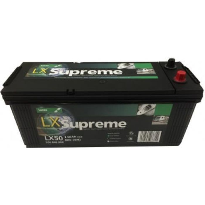 Batterie de démarrage Loisirs/Camping-cars Lucas Dual Purpose B14G / A LX50 12V 140Ah / 800A
