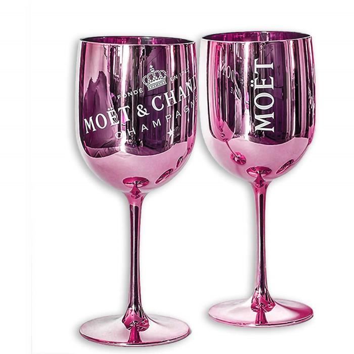 2 Moët & Chandon Ice Imperial coupes de champagne Rose