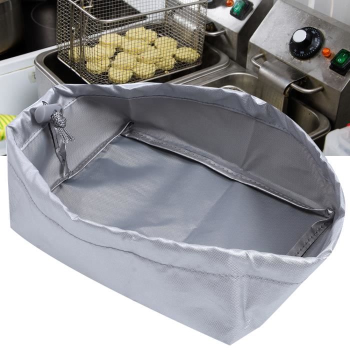 20x15x8cm Housse de protection extérieure pour machine à frire 420D Oxford pour friteuse(argent)