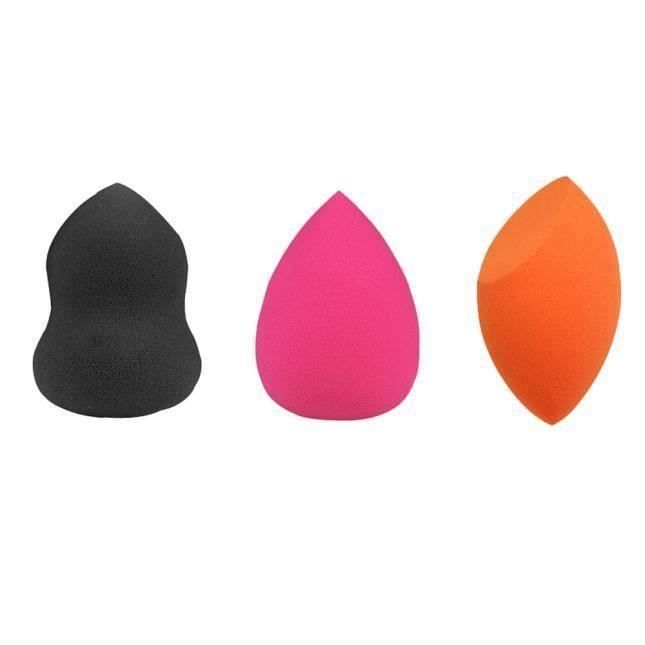 3 pièces Pro Beauty Makeup Flawless Blender Foundation Puff multi Shape Éponges Nouvelles L65761