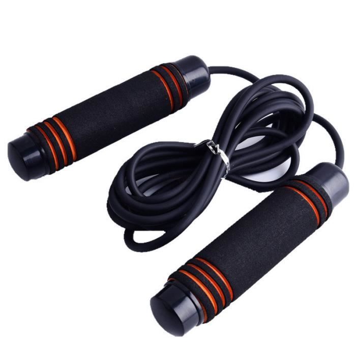 Corde à Sauter Corde de Vitesse Longueur 3m réglable pour la Remise en Forme, la Perte de Poids, Crossfit - Jaune
