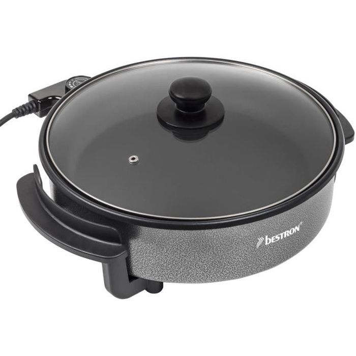 BESTRON AHP1200 - Poêle électrique multifonctions antiadhésive, 1500 W, Noir