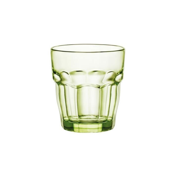 BORMIOLI Lot de 6 verres gobelets rock bar Lounge 27 cl vert