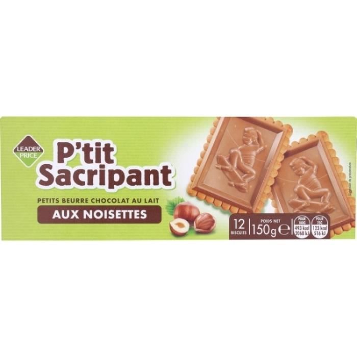 Biscuits au beurre chocolat au lait 150g Leader Price