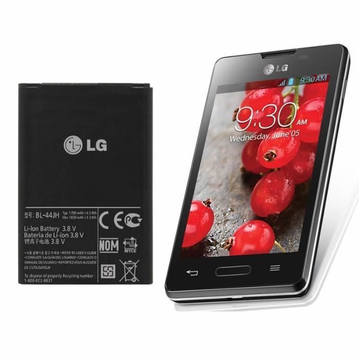 Batterie d'origine BL-44JH Pour LG Optimus L4 II E440 L5 II E460 L7 P700 MS770 0,000000