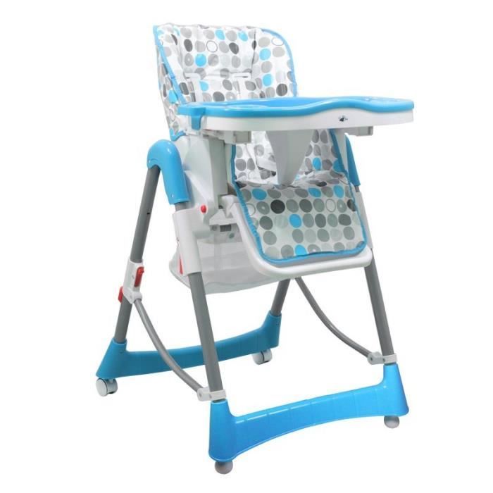 Chaise haute bébé, enfant pliable, réglable hauteur, dossier et tablette - Ptit Stars multicolore