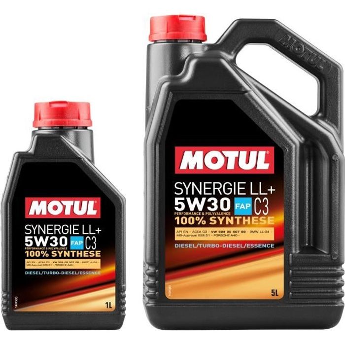 MOTUL Huile moteur SYNERGIE LL+ 5W30 5 + 1 litres