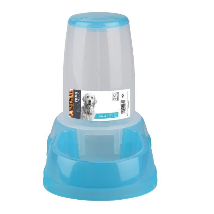 MPETS Distributeur de croquettes FOOD DISPENSER - Pour chien - 2500ml - Bleu