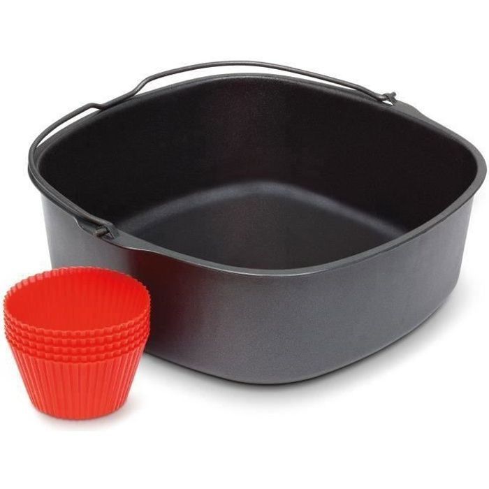 Philips Airfryer HD9925-01, Kit d'accessoires, Philips, Noir, Rouge, Métal, Silicone