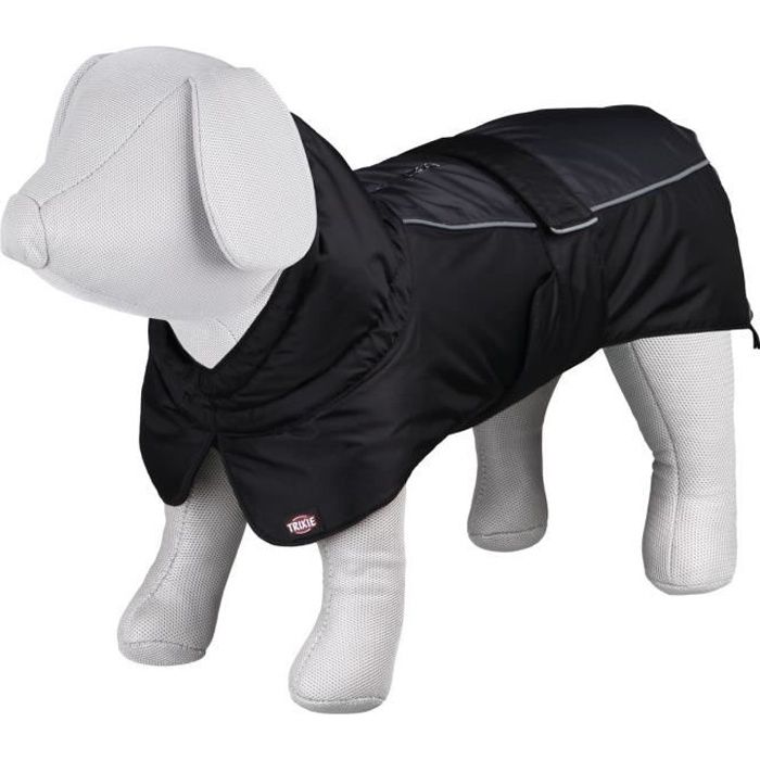 TRIXIE Manteau d’hiver Prime XS: 30 cm noir/gris pour chien
