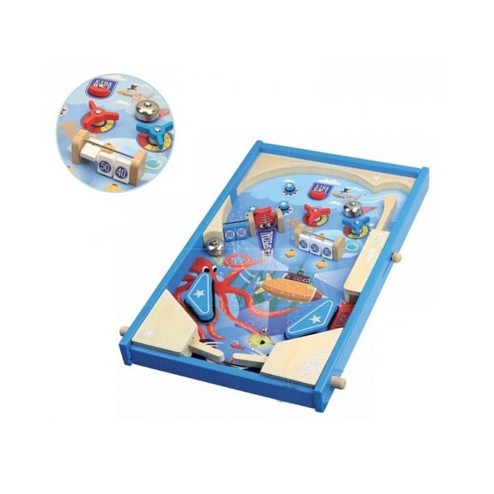 Grand flipper en bois - Sous la mer