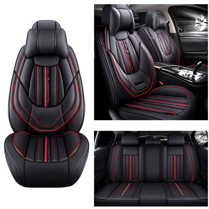 YSINOBEAR Housse de siege auto Universelle Cuir Confort Résistant à l'usure et aux rayures 5 Pcs