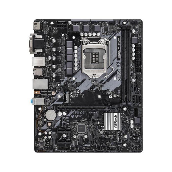 Carte mère ASRock B560M-HDV Intel B560 LGA 1200 2xDDR4 64GB Micro ATX Reconditionné - ASRock reconditionné disponible sur Cdiscount Seconde Vie