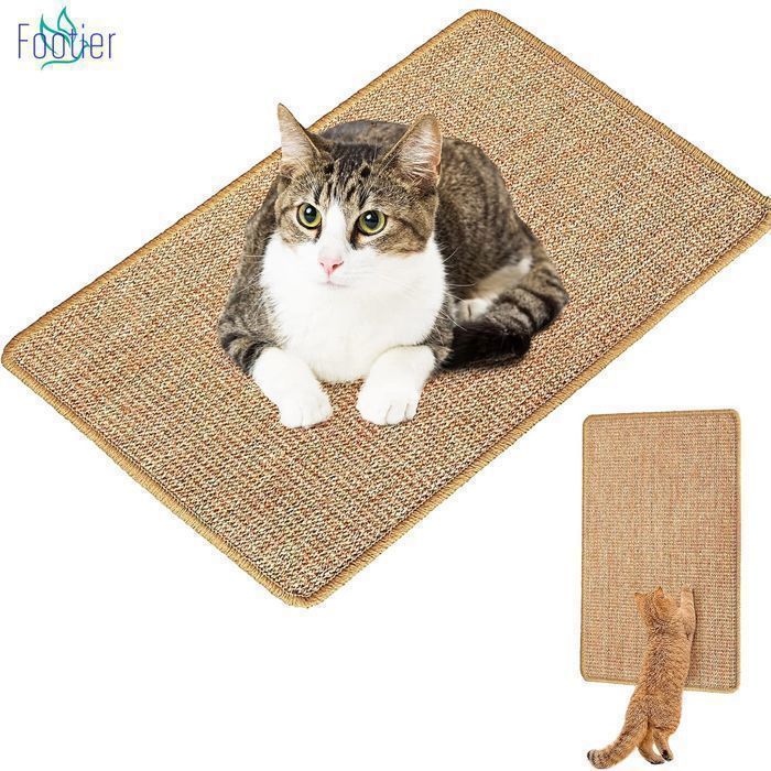 Comparer les prix de Tapis Griffoir Chat en Sisal Naturel, 40*60cm Tapis à Gratter pour Chat Tapis Sisal Chat Chaton Protège Tapis et Canapés Jouet
