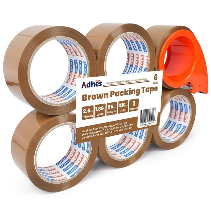 Distributeur De Ruban Adhésif Transparent JARLINK - 3 Rouleaux 2.0 Mil - Silencieux Et Robuste