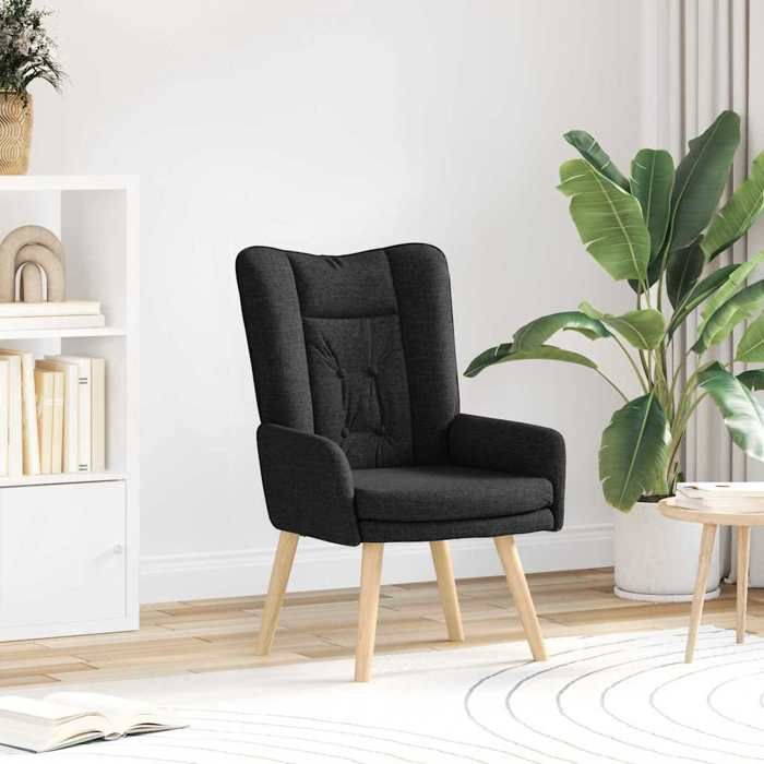Fauteuil relaxant Noir 63 x 67 x 94 cm tissu-Mothinessto10260