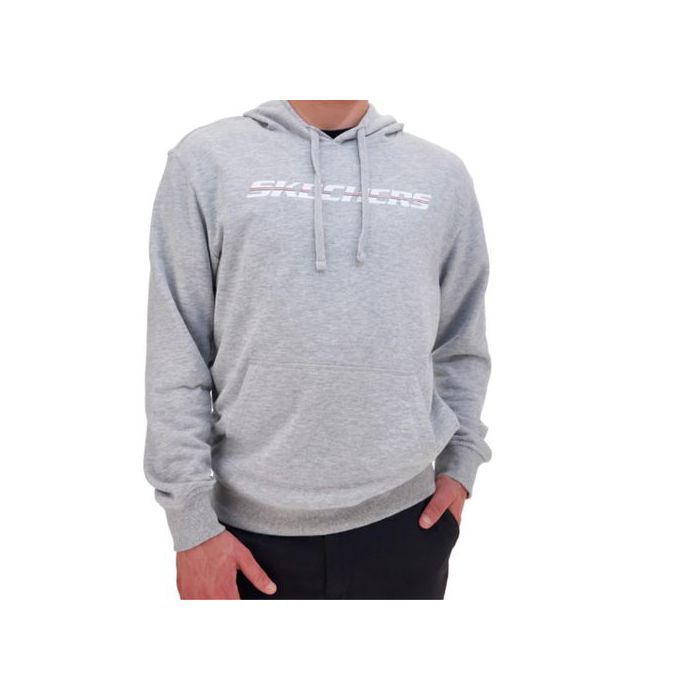 Sweat à Capuche Homme Skechers STRIKETHROUGH Gris - Taille XXL