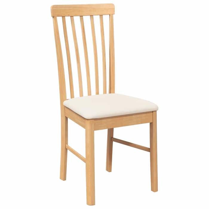 Brun Chaises de cuisine/bar - SOLOMON -[2 pcs] - avec coussins - bois massif caoutchouc CCC1514