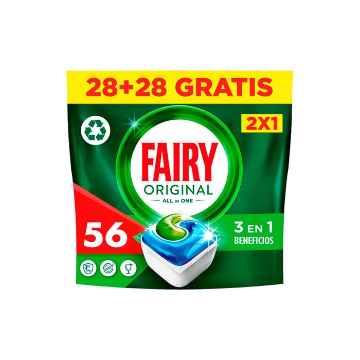 Capsules Lave-vaisselle Tout En 1 Original 28 Unités + 28 Unités Gratuites