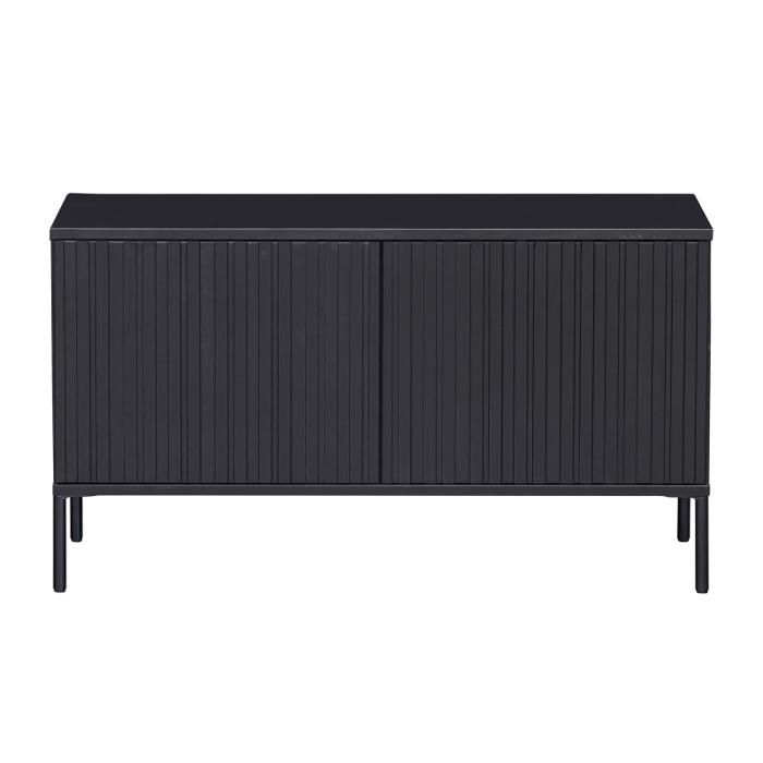 Meuble Tv - Meubles&Design - Meuble TV moderne 100cm en bois massif noir MAY Meuble Tv - Meubles&Design - Meuble TV moderne 100cm en bois massif noir MAY