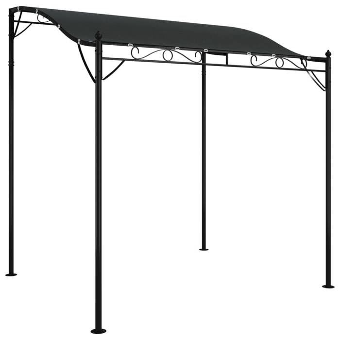 Anthracite Belvédère pour jardin - Modernedesign - Tonnelle de jardin - Auvent anthracite 2x23 m 180 g/m² tissu et acier LH6867019