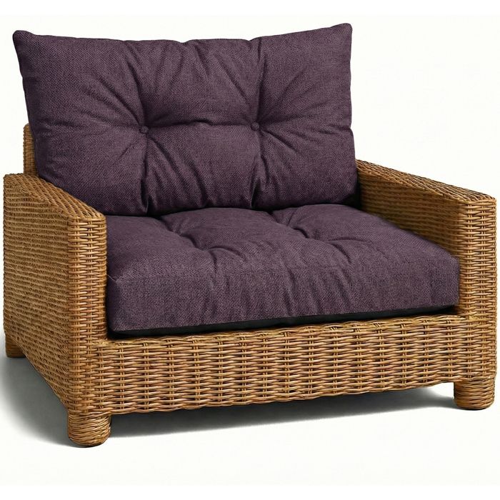 Coussin Lounge Mobilier Jardin Coussin de siege 70x70 cm - Bordeaux lin écologique